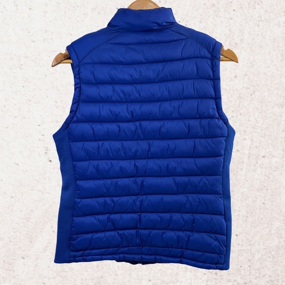 Snobbish Blue Quilted Puffer Vest with High Collar - Picture 2 of 4